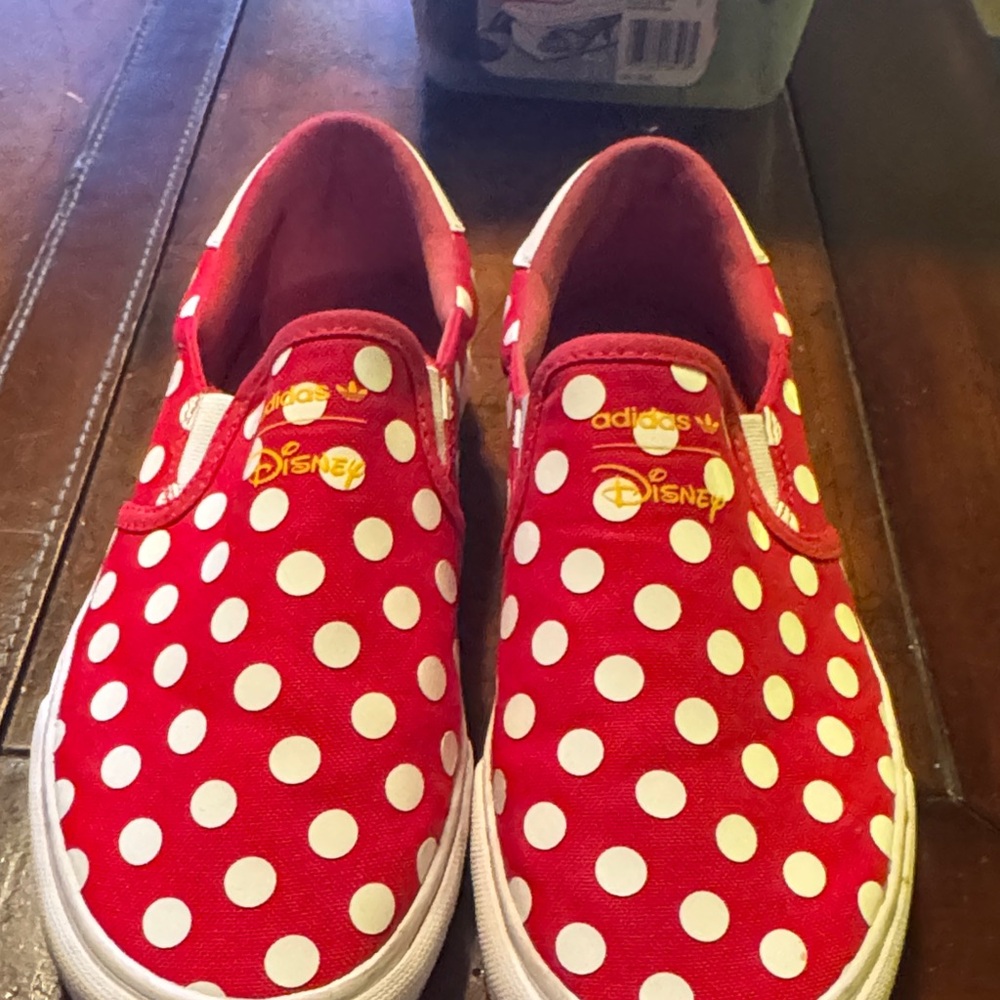 Adidas Red Polka Dot Sneakers